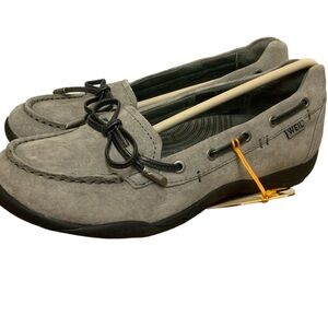 Dr. Andrew WEIL Gray Leather Moccasin Style Loafers Size 5 Discovery